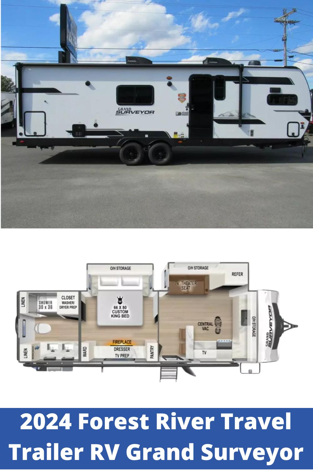 New 2024 Forest River Travel Trailer RV Grand Surveyor (Floor Plan)