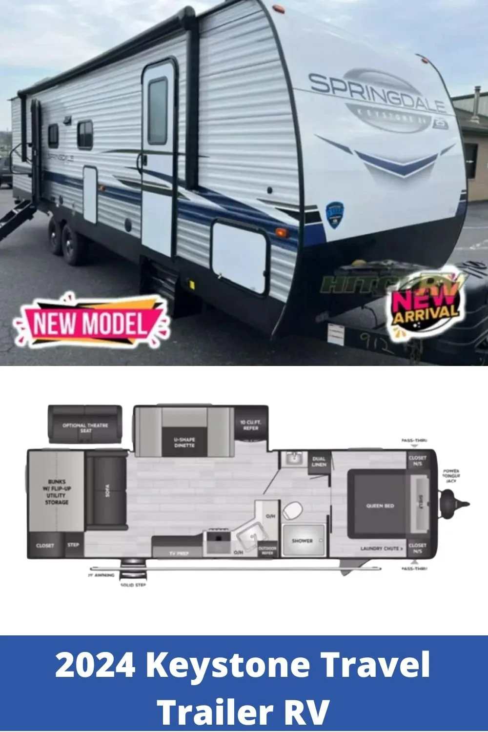 New 2024 Keystone Travel Trailer RV (Floor Plan)