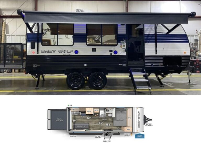 New 2024 Forest River Cherokee Grey Wolf 18RR Travel Trailer Toy Hauler RV (Floor Plan)