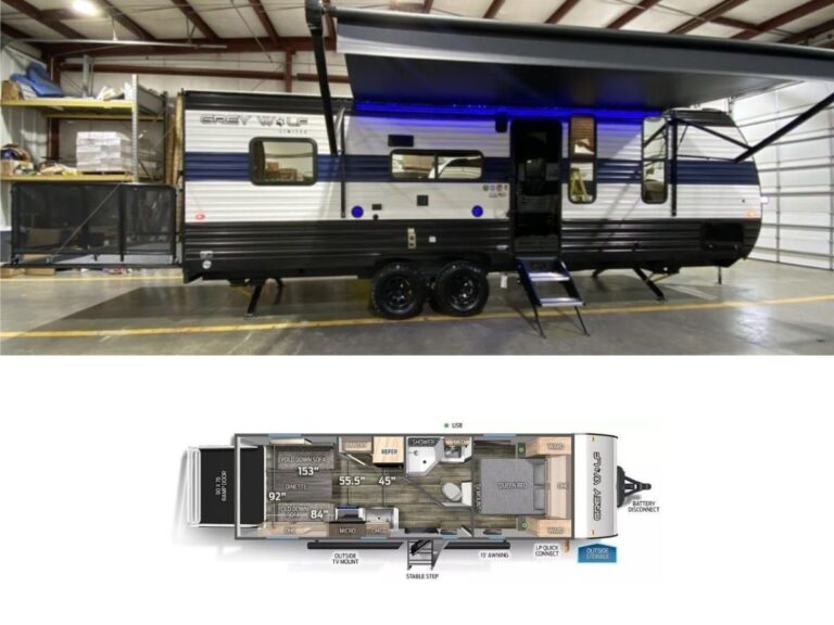 New 2024 Forest River Cherokee Grey Wolf 22RR Travel Trailer Toy Hauler RV (Floor Plan)