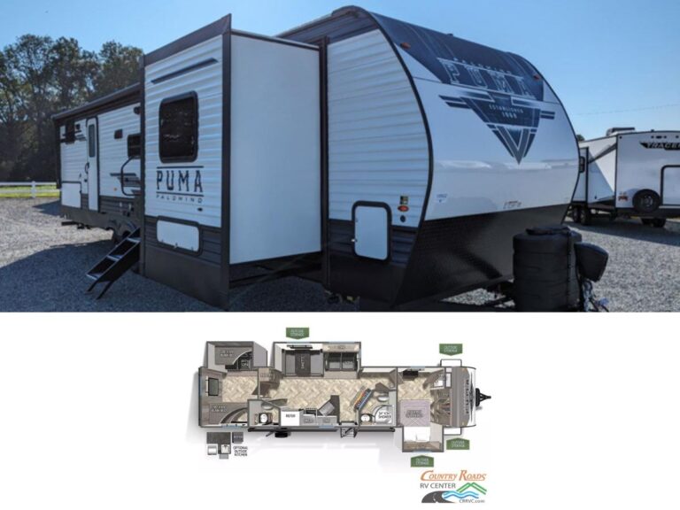 New 2024 Palomino PUMA 32BHQS Travel Trailer RV (Floor Plan)