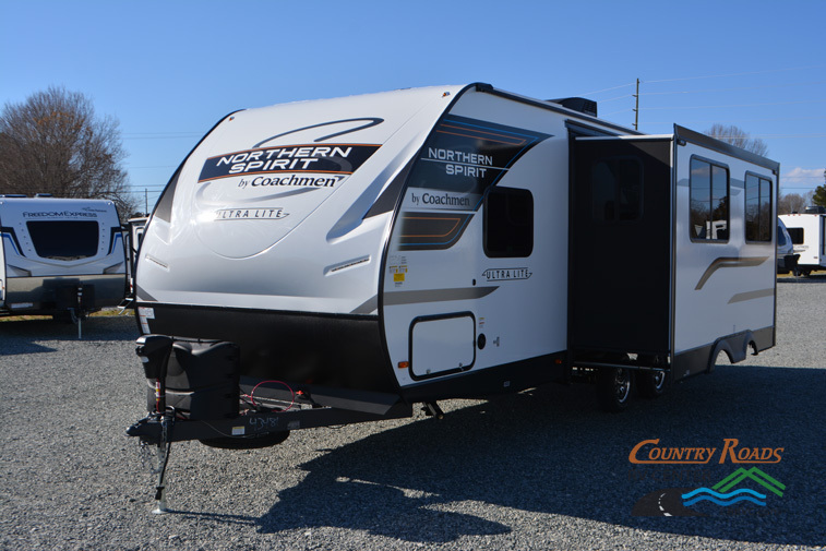 Side view of the New 2024 Coachmen SPIRIT 2557RB Travel Trailer RV.