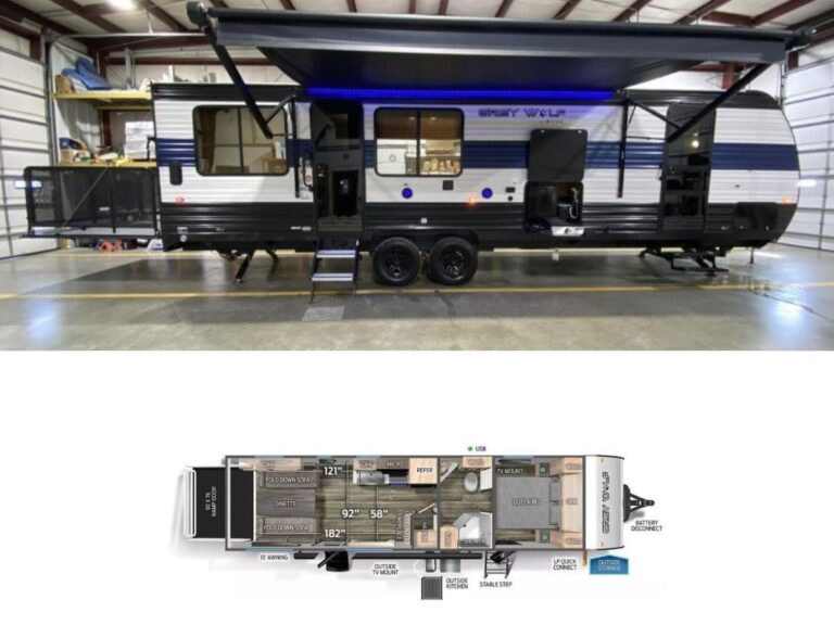 New 2024 Forest River Cherokee Grey Wolf 26MBRR Travel Trailer Toy Hauler RV (Floor Plan)