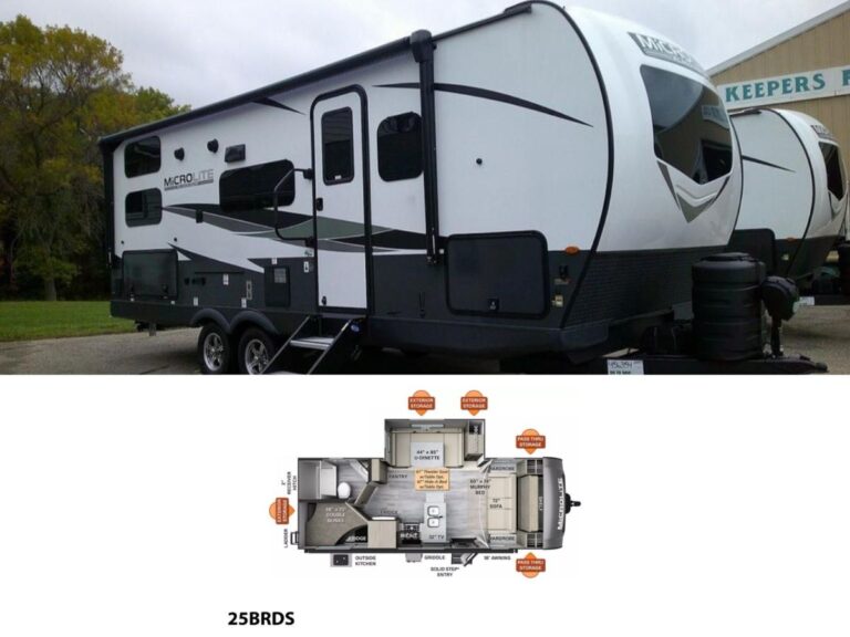 New 2024 Forest River Flagstaff Micro Lite 25BRDS Travel Trailer RV (Floor Plan)