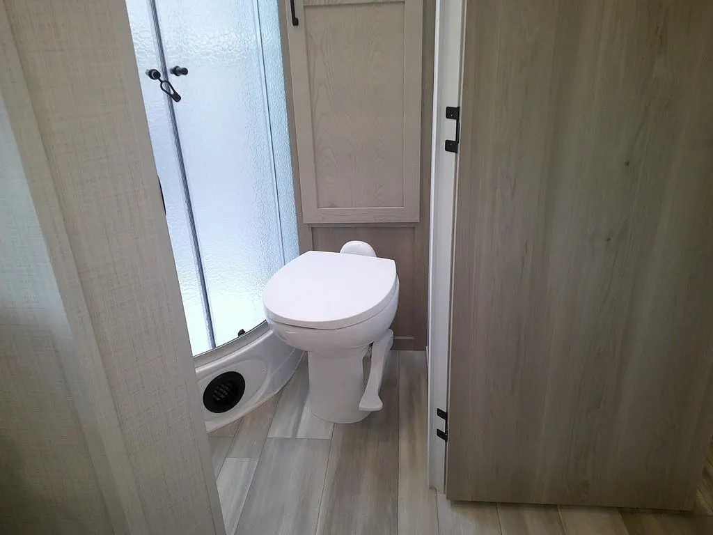 Bathroom with a sink and a walk-in shower.