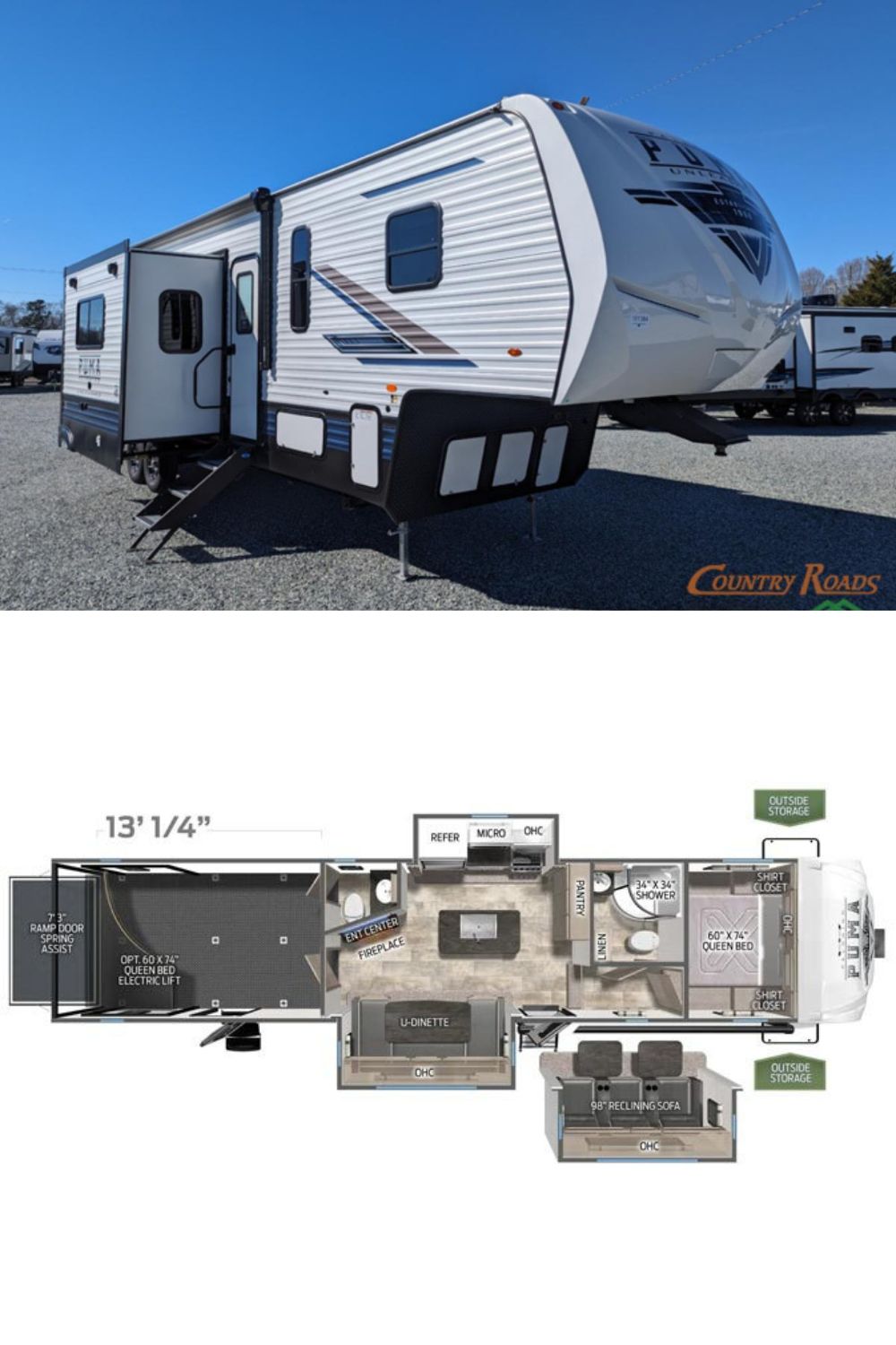 New 2024 Palomino PUMA UNLEASHED 383DSS Fifth Wheel Toy Hauler RV