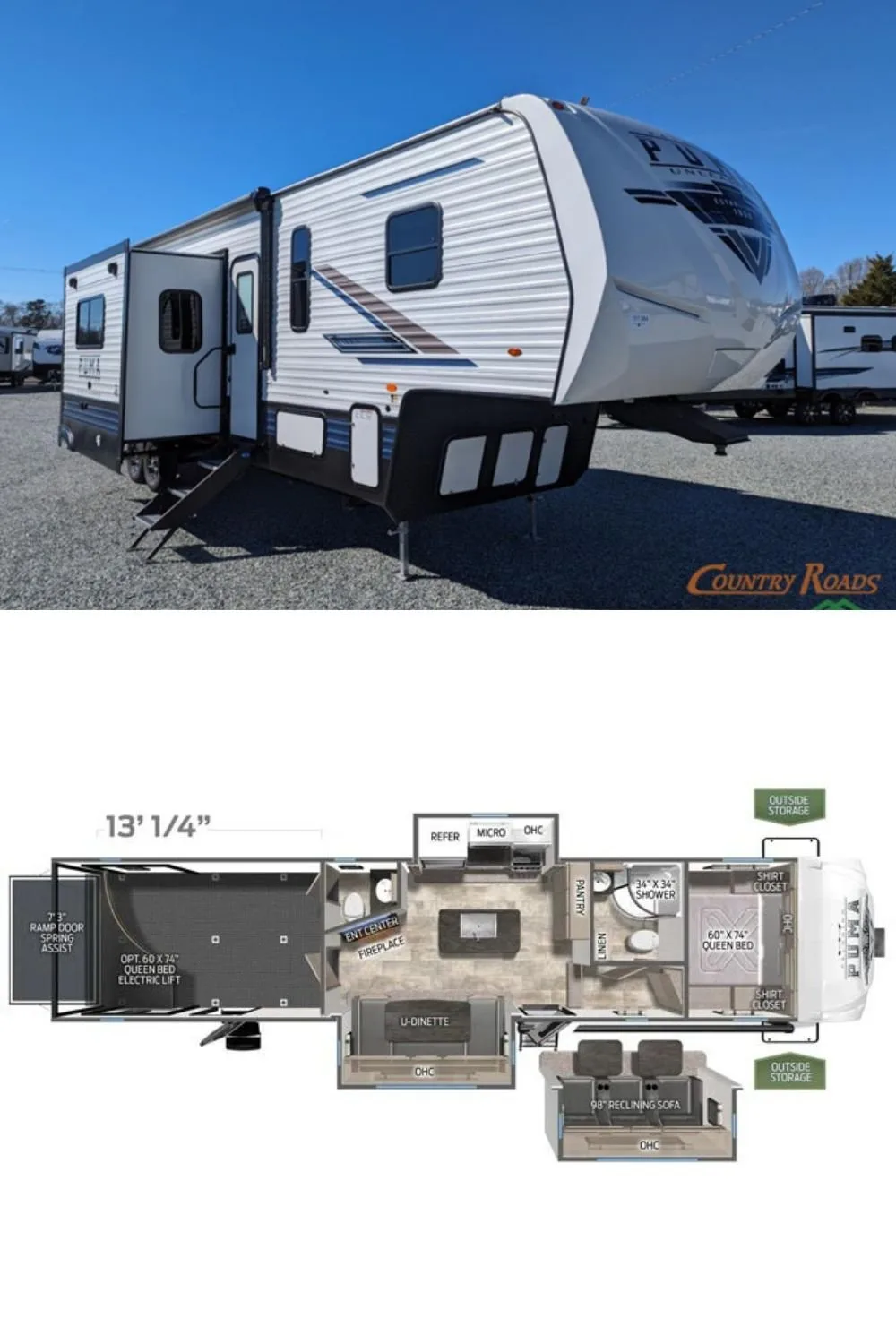 New 2024 Palomino PUMA UNLEASHED 383DSS Fifth Wheel Toy Hauler RV