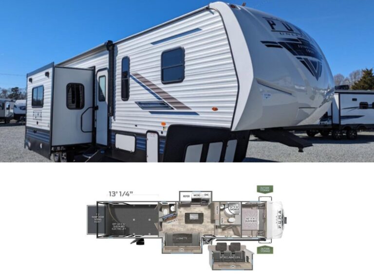 New 2024 Palomino PUMA UNLEASHED 383DSS Fifth Wheel Toy Hauler RV (Floor Plan)