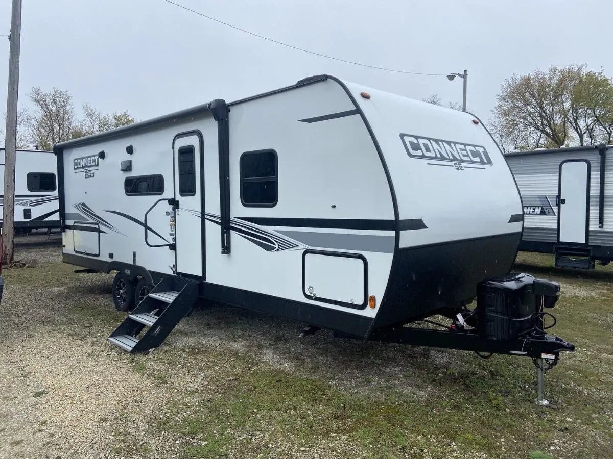 Side view of the New 2022 Connect C241BHKSE Travel Trailer RV.