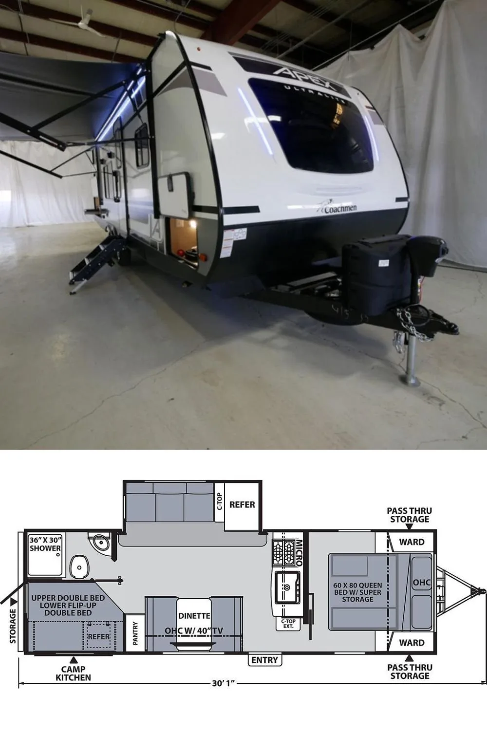 New 2024 Coachmen Apex 256BHS Travel Trailer RV