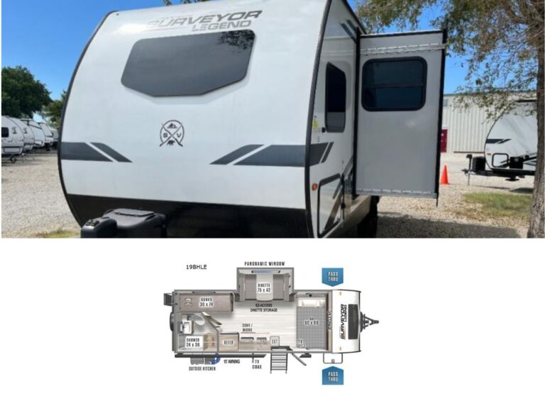 New 2022 Forest River RV Surveyor Legend 19BHLE Travel Trailer RV (Floor Plan)