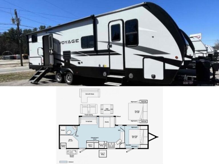 New 2022 Winnebago Voyage V3033BH Voyage Travel Trailer RV (Floor Plan)