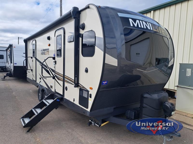 Side view of the New 2022 Forest River Rockwood Mini Lite 2516S Travel Trailer RV.