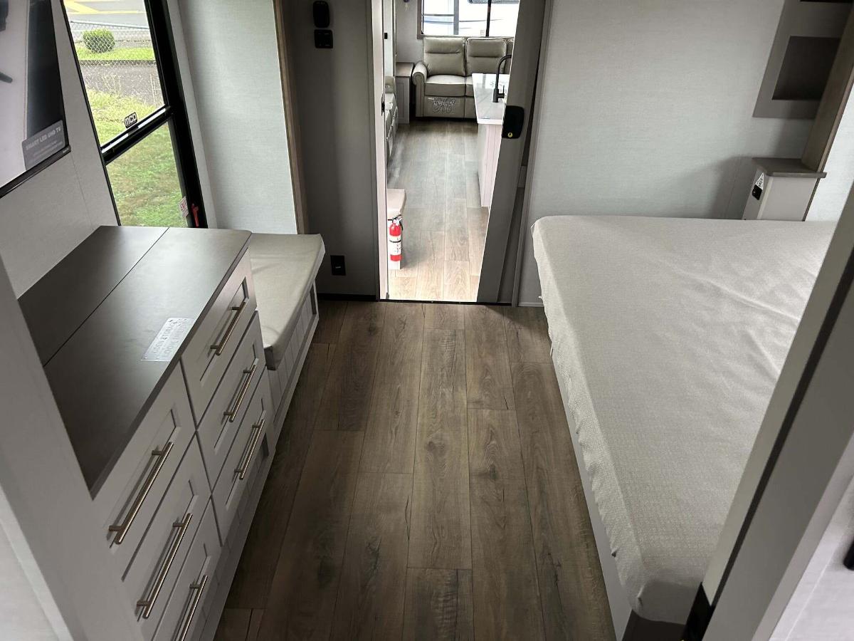 Bedroom with a dresser.