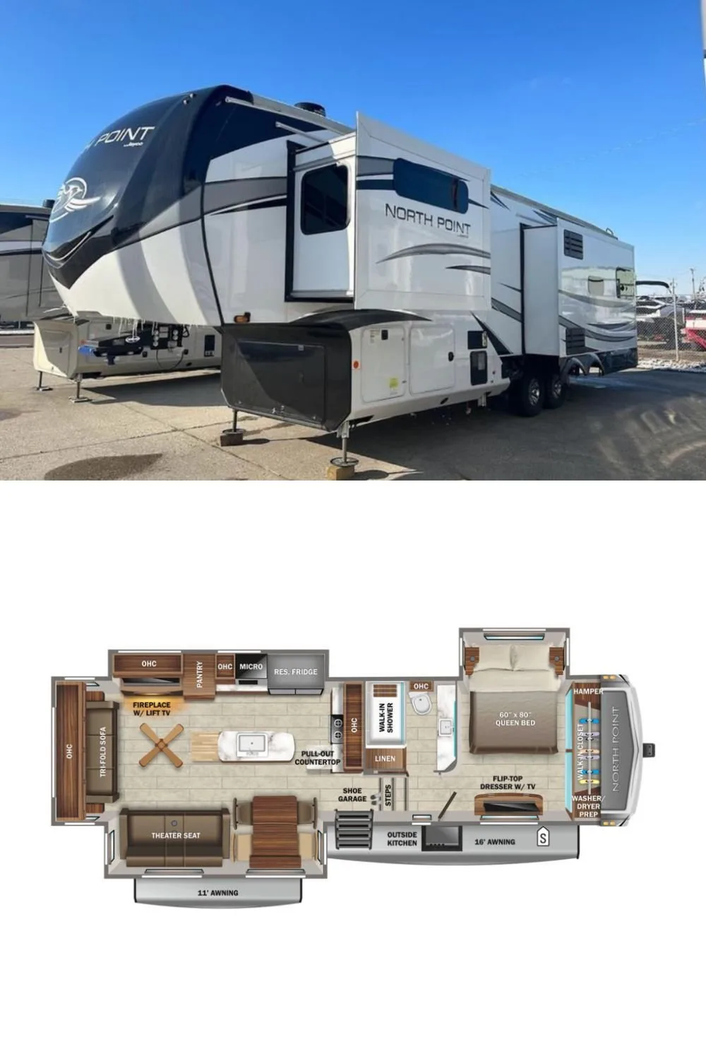 New 2022 Jayco RV NORTH POINT 340CKTS Fifth Wheel RV