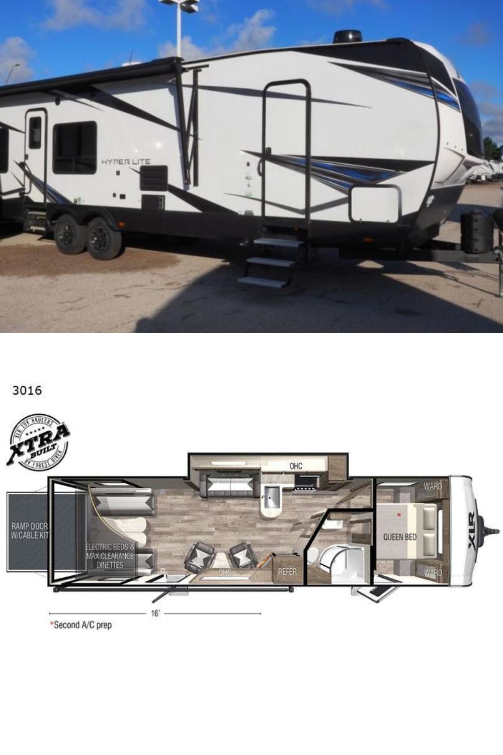 New 2022 Forest River RV XLR Hyper Lite 3016 Travel Trailer Toy Hauler RV