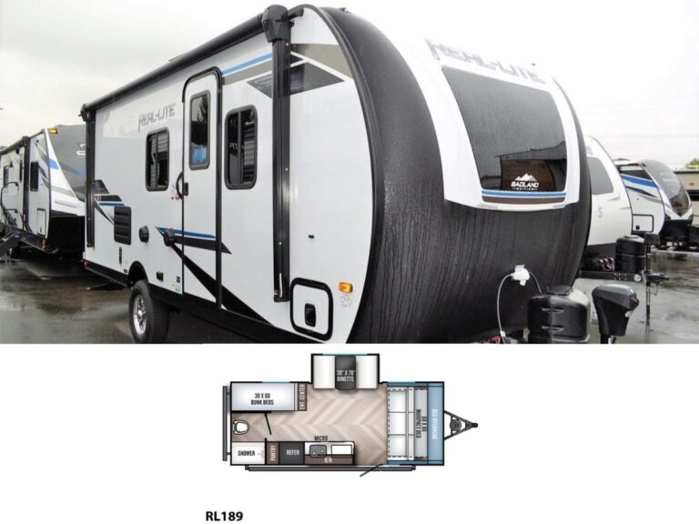 New 2022 Palomino Real-Lite Mini RL189 Travel Trailer RV (Floor Plan)