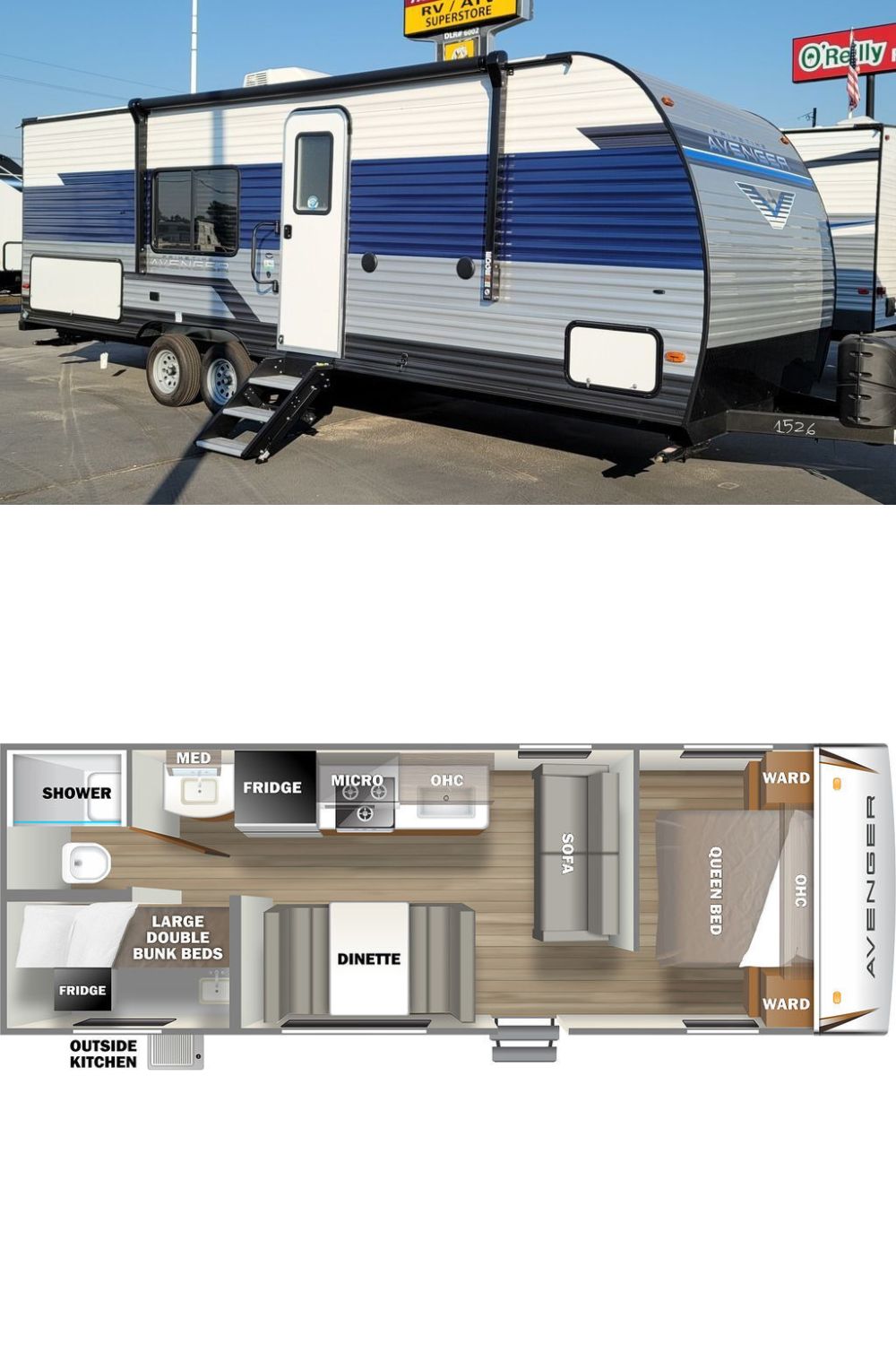 New 2022 Prime Time Avenger 26BK Travel Trailer RV