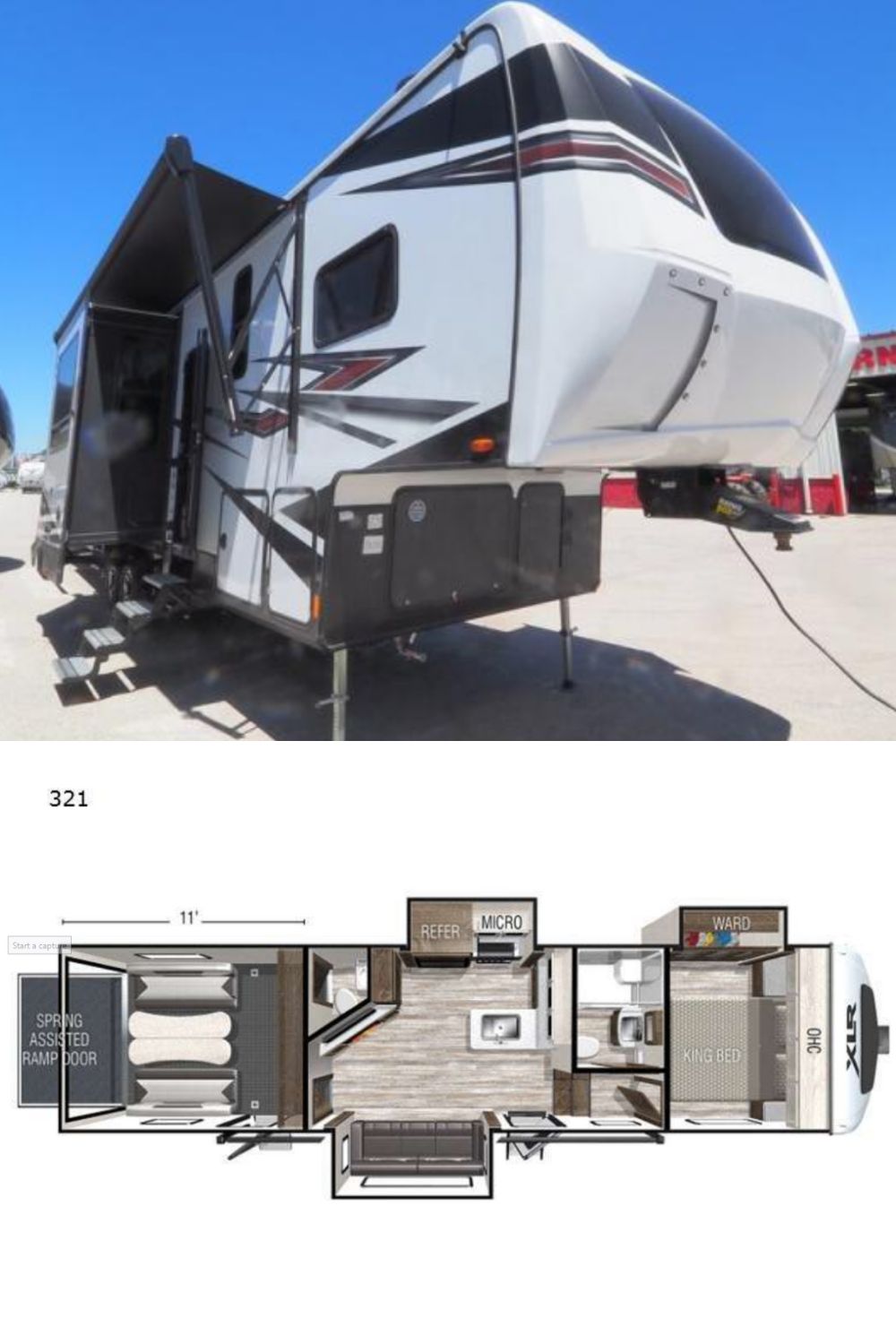 New 2022 Forest River RV XLR Nitro 321 Fifth Wheel Toy Hauler RV