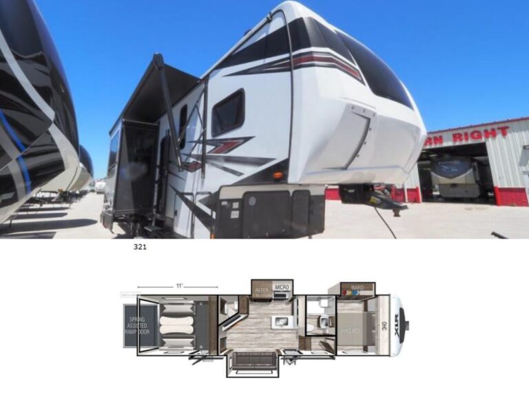 New 2022 Forest River RV XLR Nitro 321 Fifth Wheel Toy Hauler RV (Floor Plan)