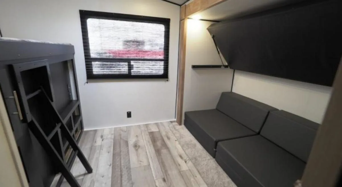 Bedroom with bunks.