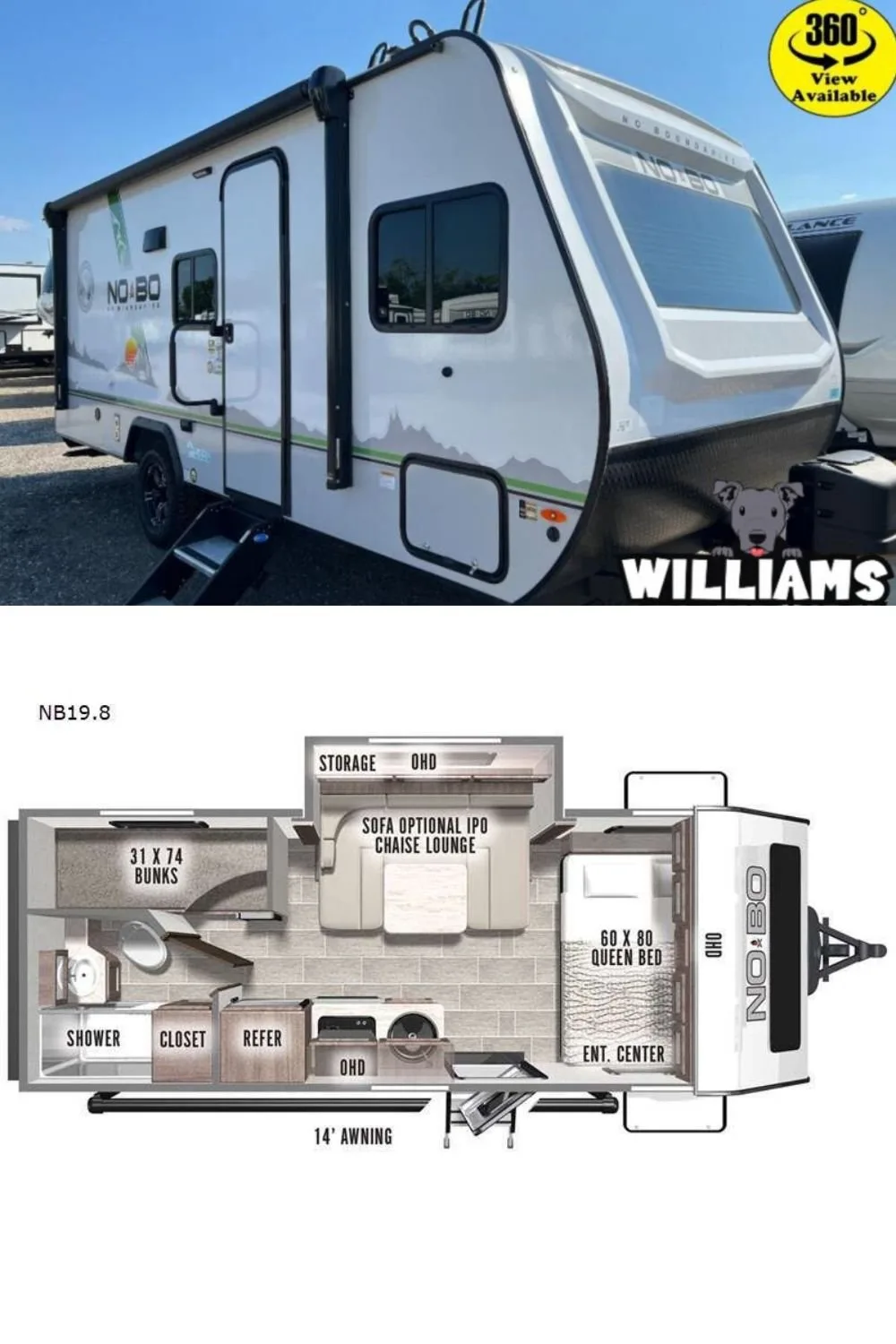 New 2022 Forest River RV No Boundaries NB19.8 Travel Trailer RV