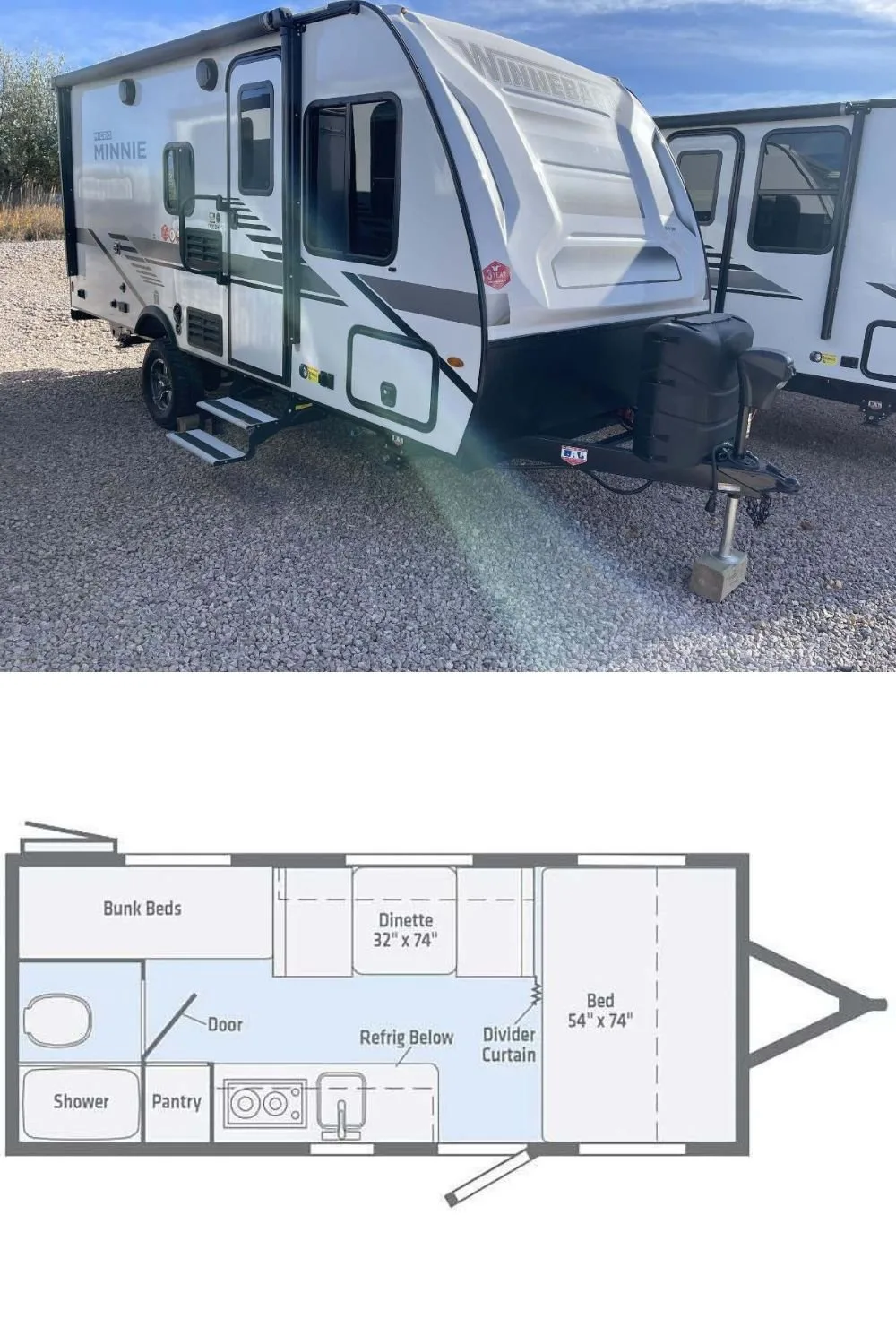 New 2022 Winnebago Micro Minnie 1700BH Travel Trailer RV