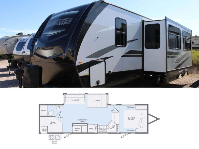 New 2022 Winnebago Voyage V3033BH Travel Trailer RV (Floor Plan)