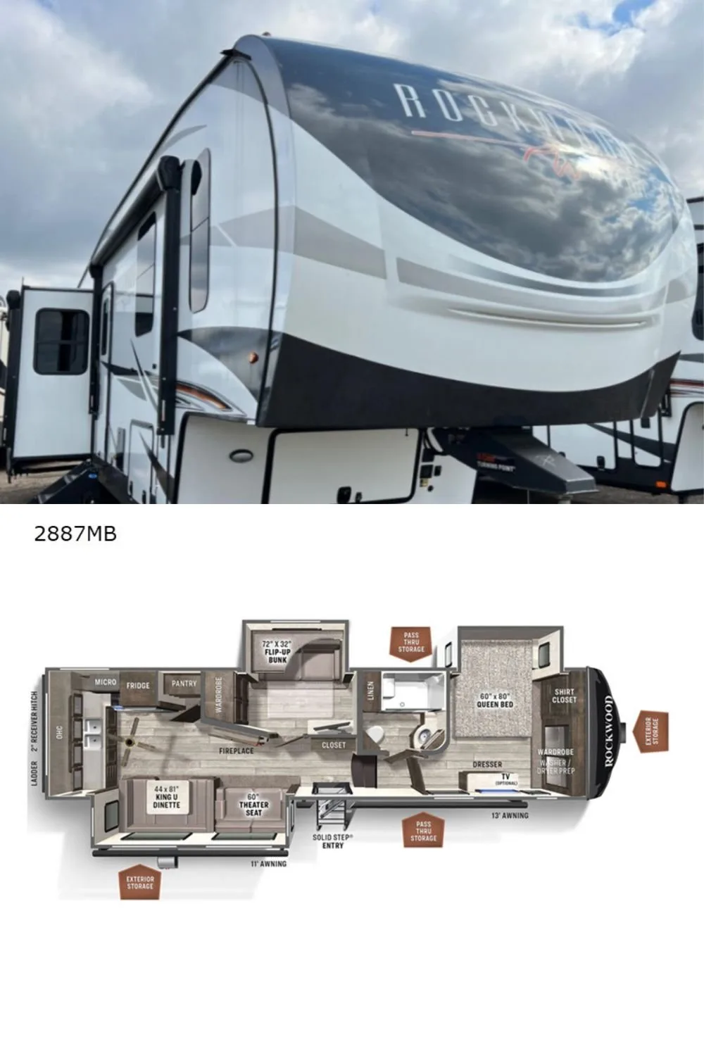 New 2022 Forest River RV Rockwood Ultra Lite 2887MB Fifth Wheel RV