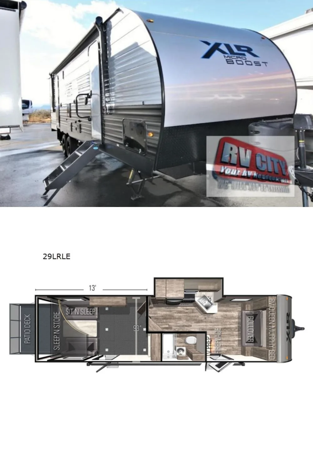 New 2022 Forest River RV XLR Micro Boost 29LRLE Travel Trailer Toy Hauler RV