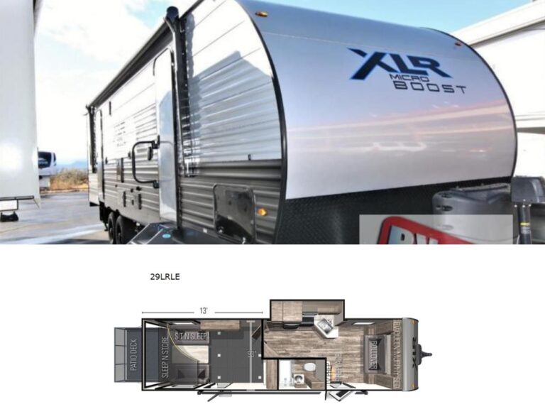 New 2022 Forest River RV XLR Micro Boost 29LRLE Travel Trailer Toy Hauler RV (Floor Plan)