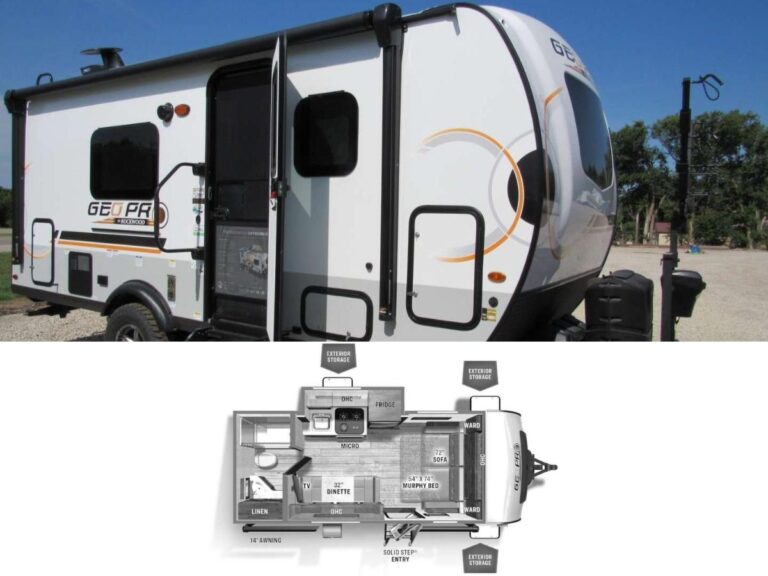 New 2022 Forest River Rockwood Geo Pro 19FDS Travel Trailer RV (Floor Plan)