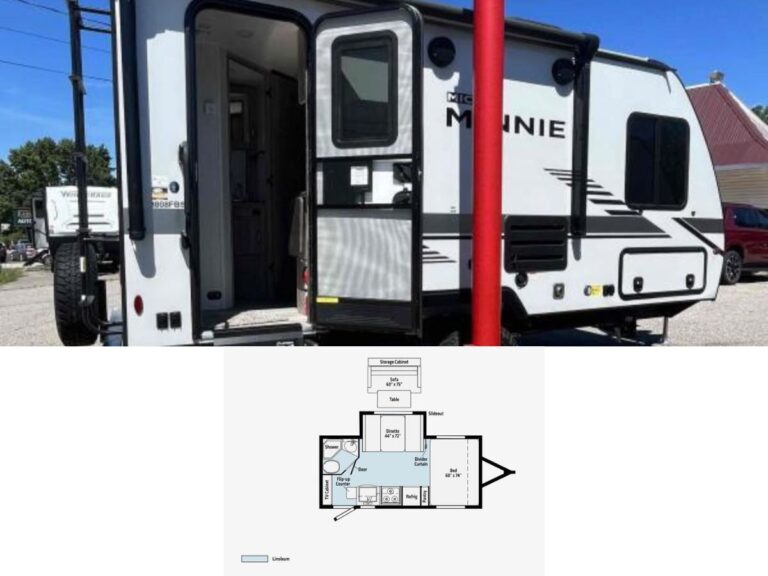 New 2022 Winnebago Micro Minnie 1808FBS Micro Minnie Travel Trailer RV (Floor Plan)
