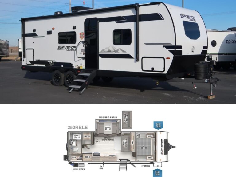 New 2024 Forest River SURVEYOR LEGEND 252RBLE Travel Trailer RV (Floor Plan)