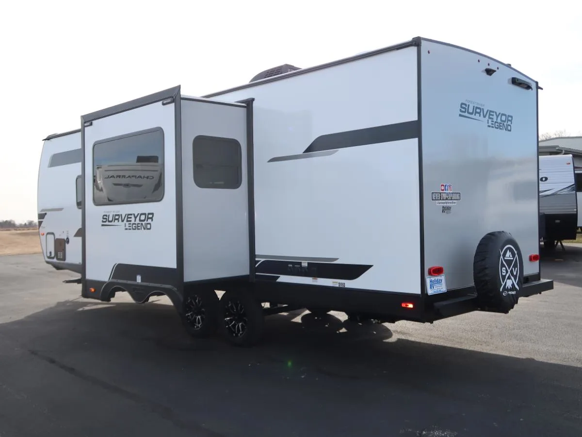 Side view of the New 2024 Forest River SURVEYOR LEGEND 252RBLE Travel Trailer RV.