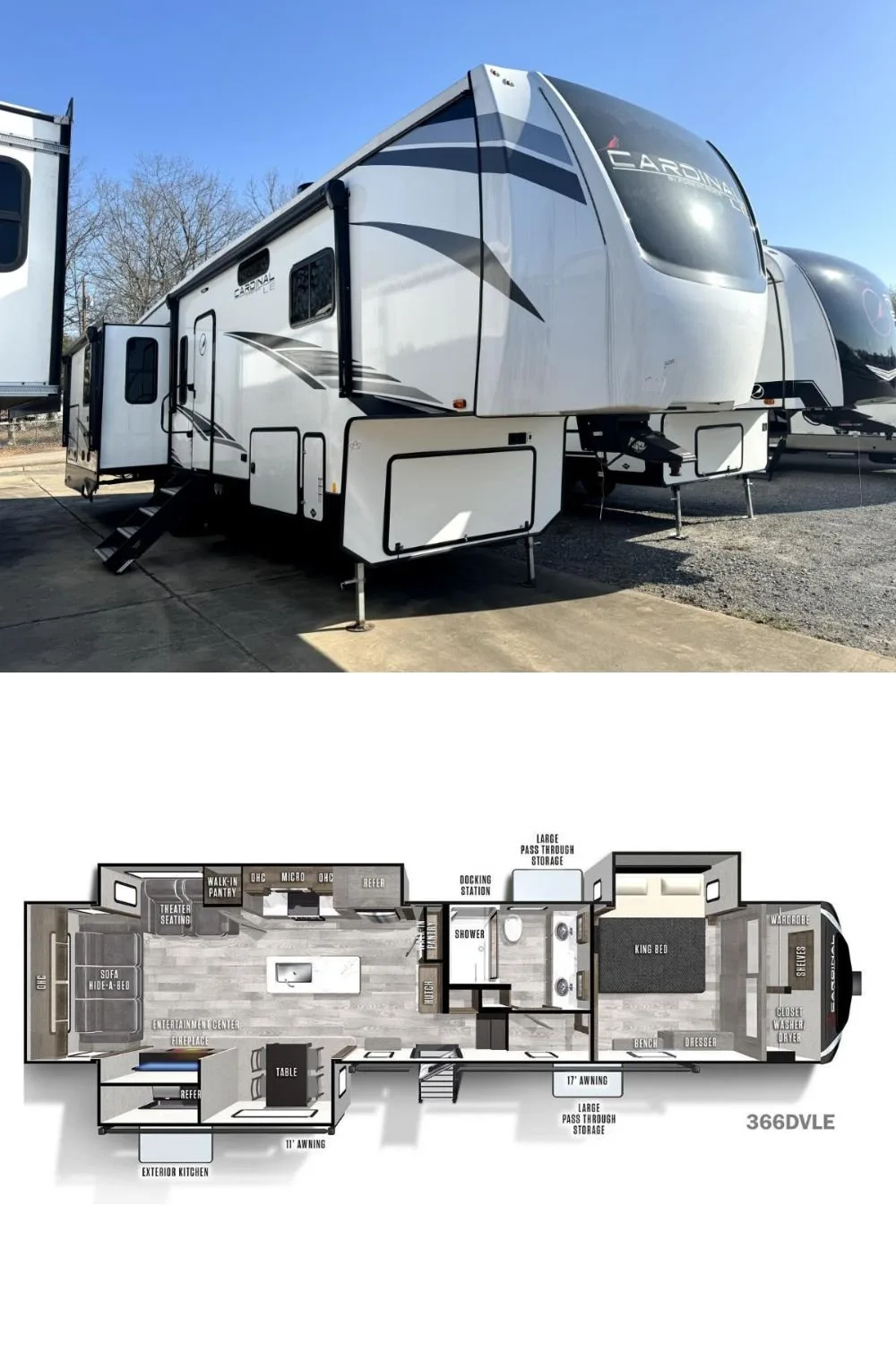 New 2022 Forest River Cardinal Limited 366DVLE Fifth Wheel RV