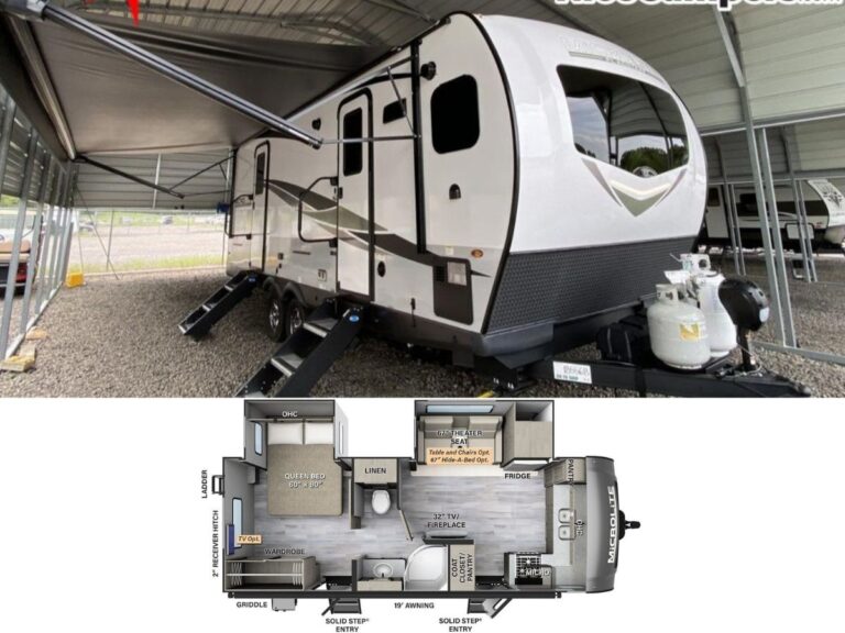 New 2024 Forest River Flagstaff Micro Lite 25FKBS Travel Trailer RV (Floor Plan)
