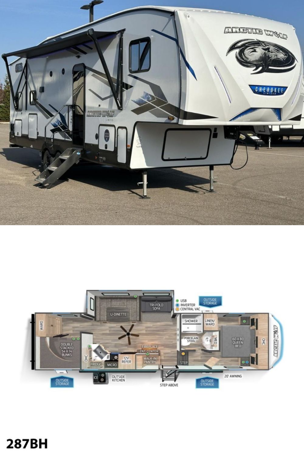 New 2024 Forest River Arctic Wolf 287BH Fifth Wheel RV