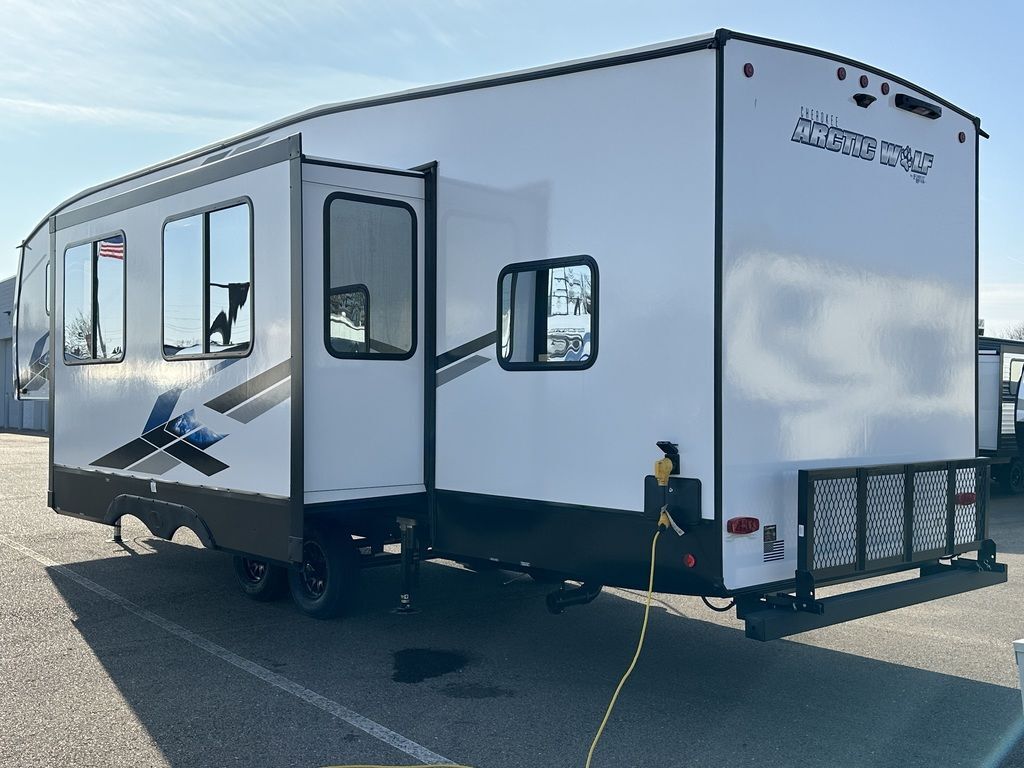 Side view of the New 2024 Forest River Arctic Wolf 287BH Fifth Wheel RV.