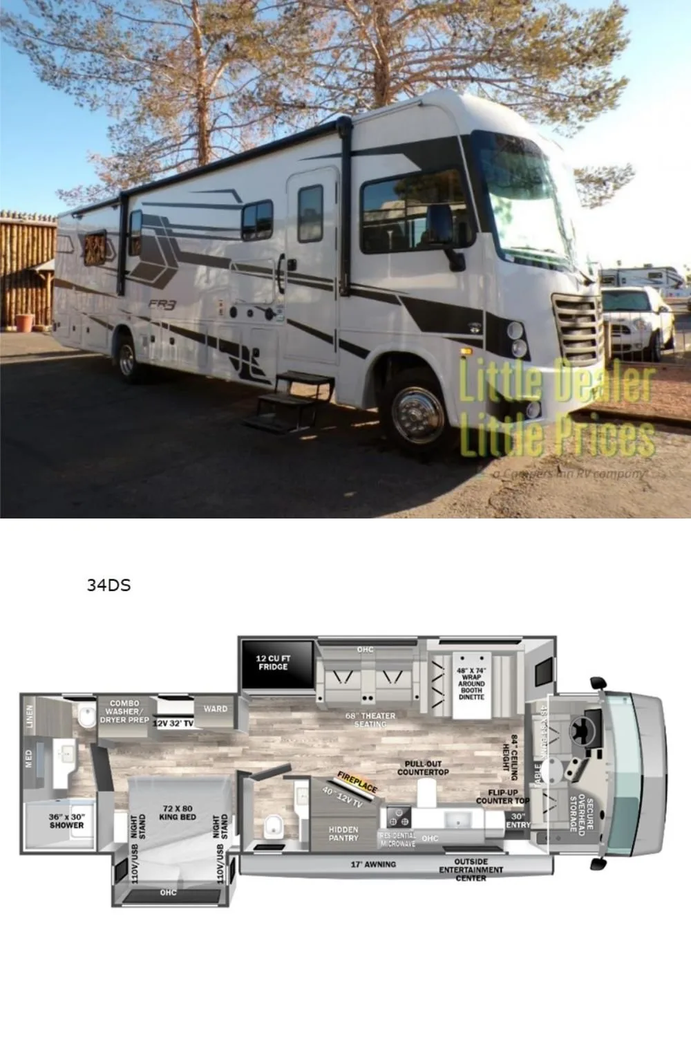 New 2024 Forest River RV FR3 34DS Class A RV