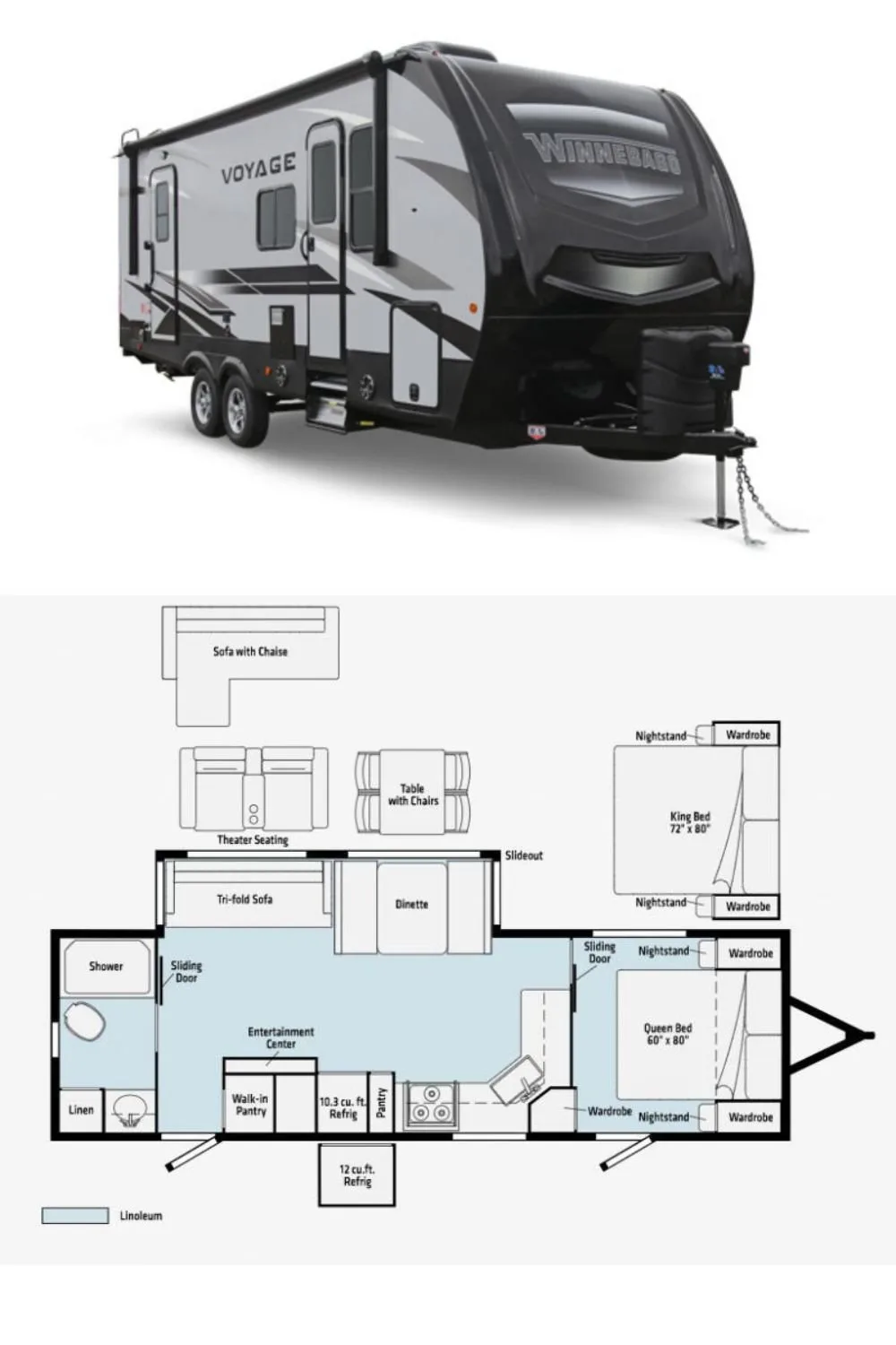 New 2022 Winnebago Voyage V2831RB Voyage Travel Trailer RV