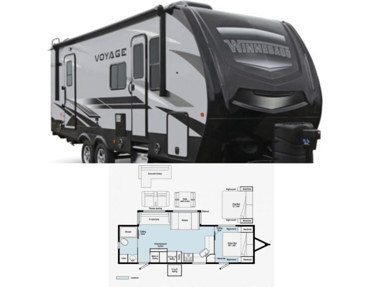New 2022 Winnebago Voyage V2831RB Voyage Travel Trailer RV (Floor Plan)