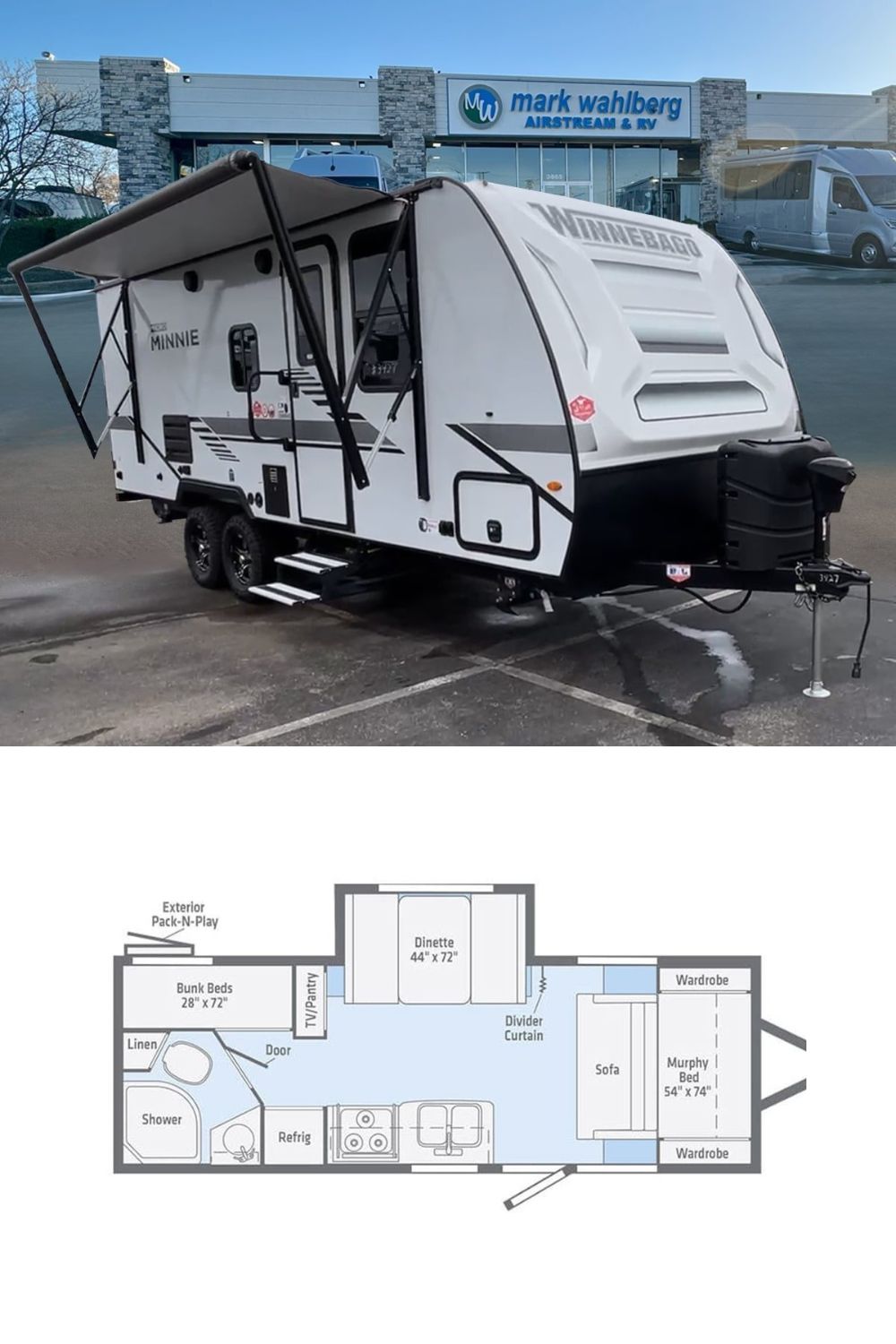 New 2022 Winnebago Micro Minnie 2306BHS Travel Trailer RV