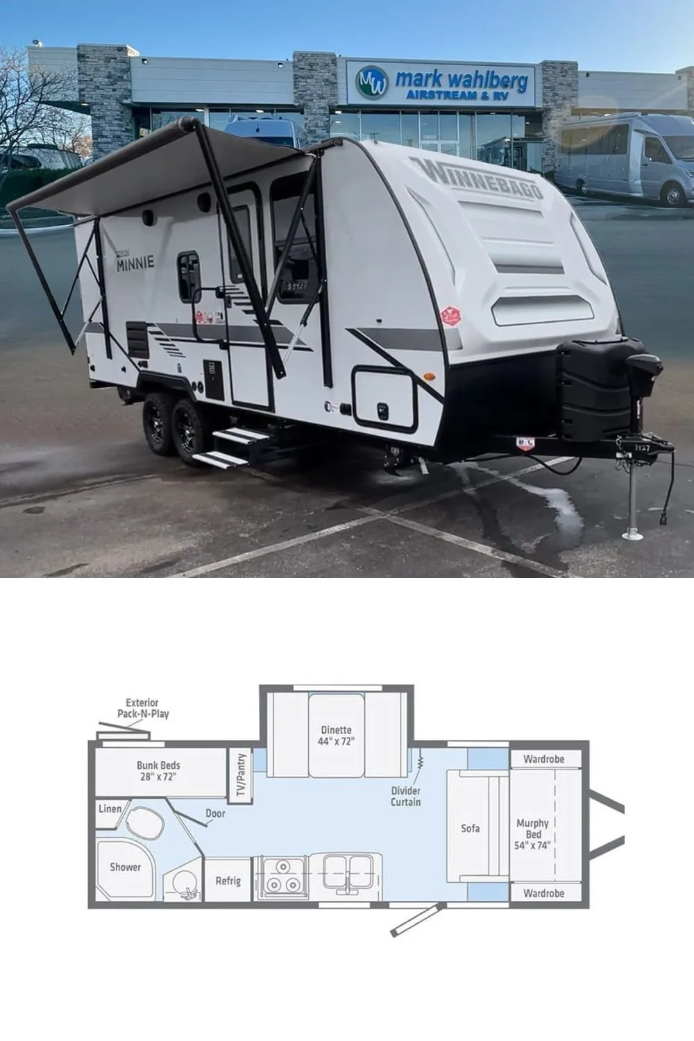 New 2022 Winnebago Micro Minnie 2306BHS Travel Trailer RV