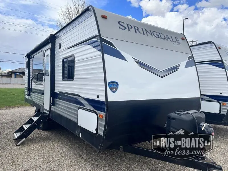 Front view of the New 2022 Keystone RV Springdale 260TBWE Travel Trailer RV.