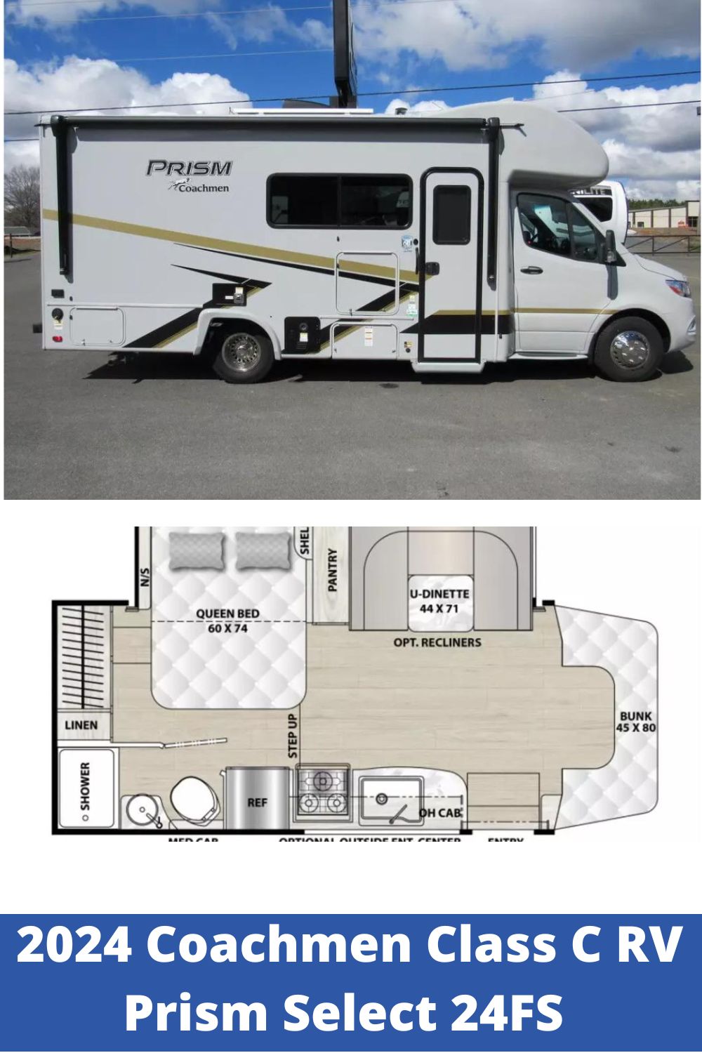 New 2024 Coachmen Class C RV Prism Select 24FS (Floor Plan)