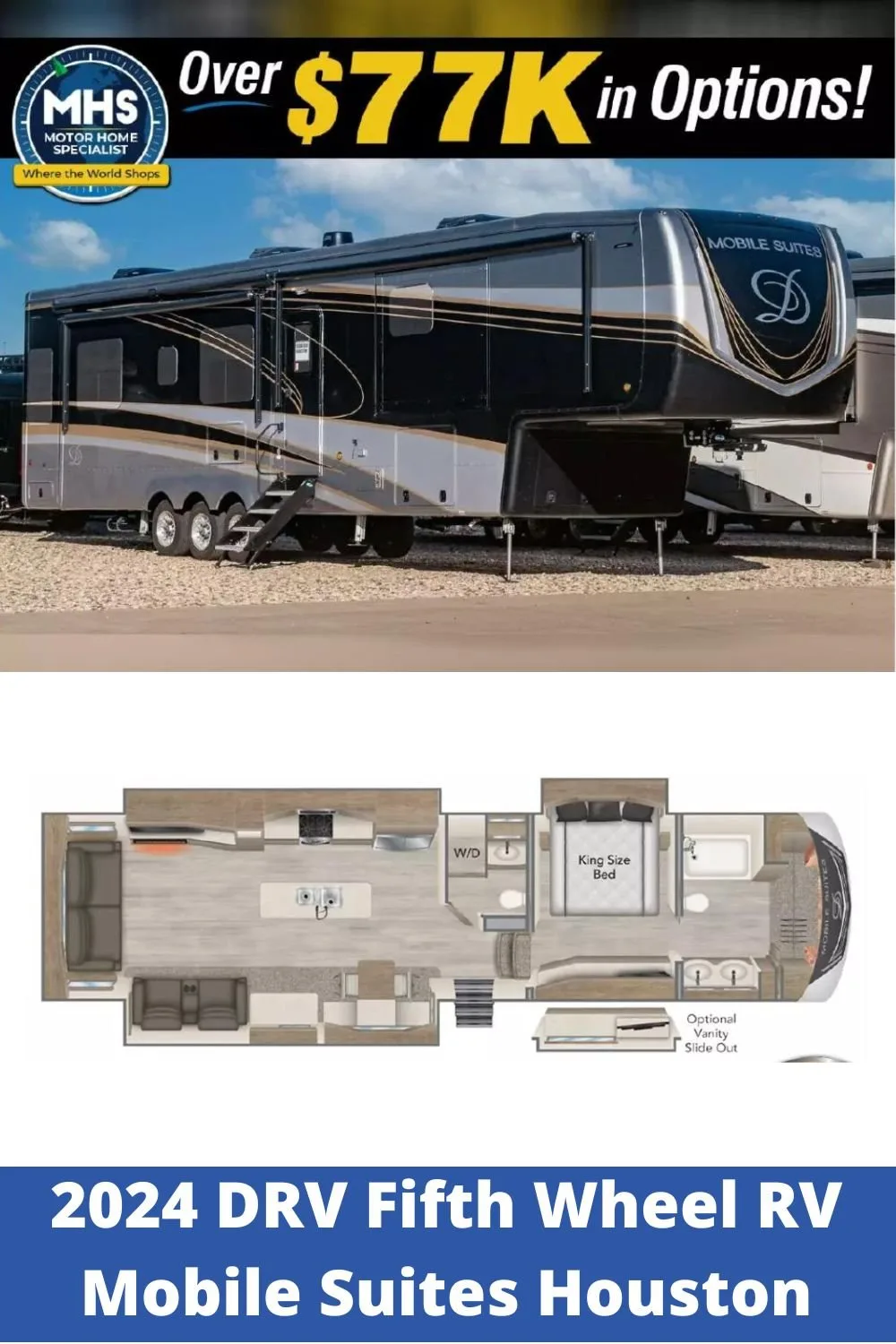 New 2024 New 2024 DRV Fifth Wheel RV Mobile Suites HoustonDRV Fifth Wheel RV Mobile Suites Houston (Floor Plan)