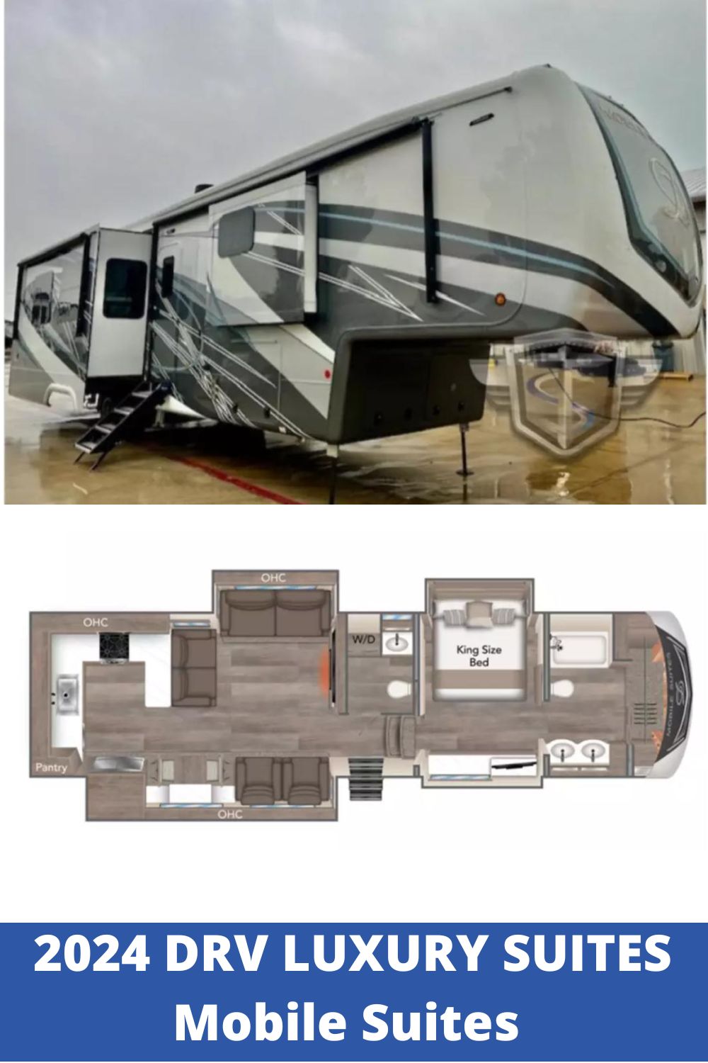 New 2024 DRV LUXURY SUITES Fifth Wheel RV Mobile Suites (Floor Plan)