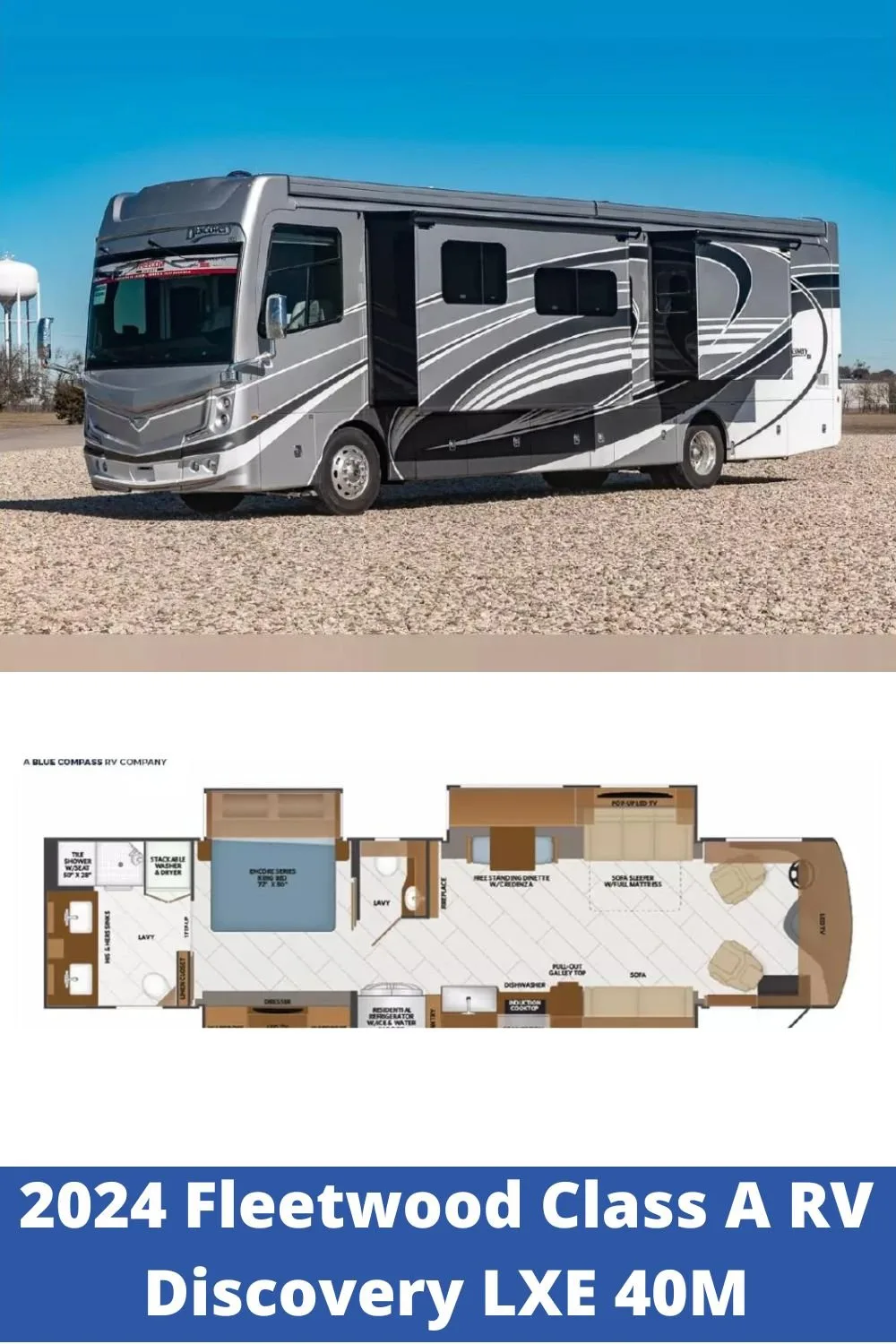 New 2024 Fleetwood Class A RV Discovery LXE 40M (Floor Plan)