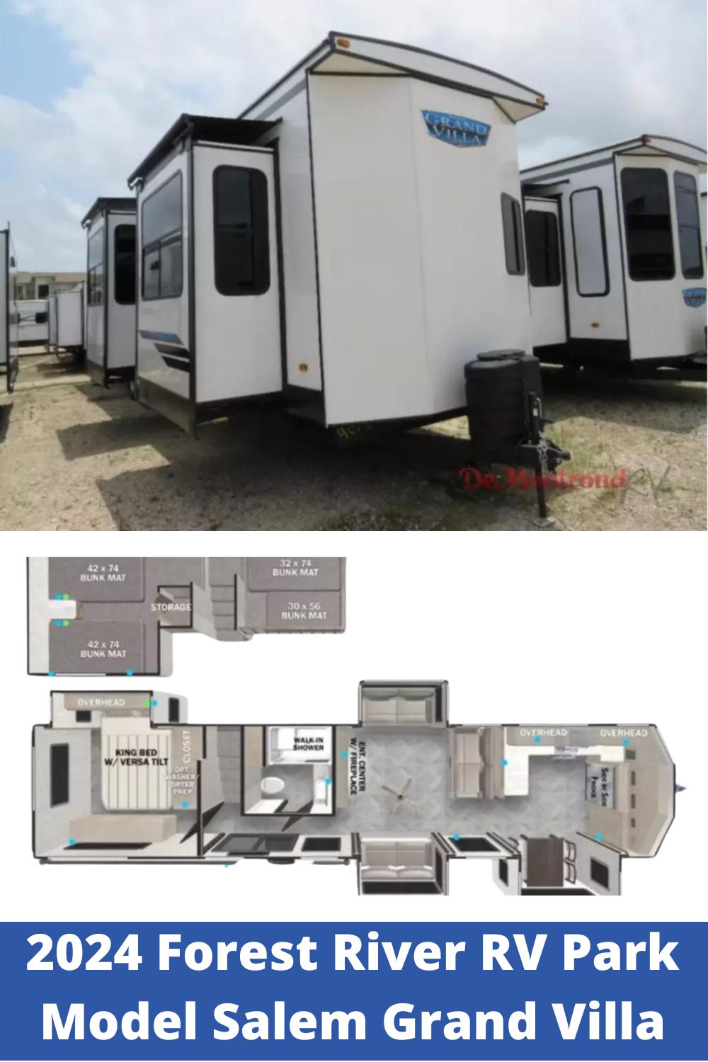 New 2024 Forest River RV Park Model RV Salem Grand Villa 42FK (Floor Plan)